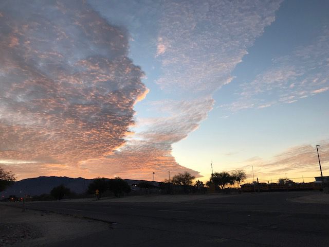 Tucson sunrise at 7:23